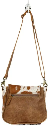 Vista 6 de Myra Bag Solapa sobre cuero de vaca y cuero pequeño Crossbody Bag S-1215