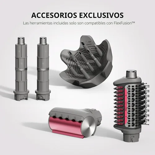 Vista 15 de Secador de pelo Shark FlexFusion con cepillo de pelo Fusion, difusor, estilizador de aire cerámico con rizadores auto-envolventes, placas