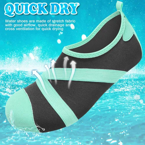 Vista 3 de VIFUUR Zapatos de agua para hombre y mujer, calcetines acuáticos de secado rápido para playa, natación, yoga, deportes al aire libre