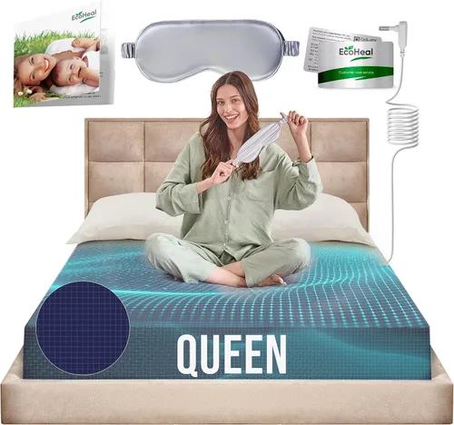 Vista 33 de Sábanas de Ajuste con Conexión a Tierra ECOHEAL Tamaño Queen con 12% Fibra de Plata & 4% Seda & 84% Algodón - Gris - Sábana Conectada a Tierra