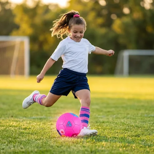 Vista 5 de Balón de fútbol Vizari con flores, 4