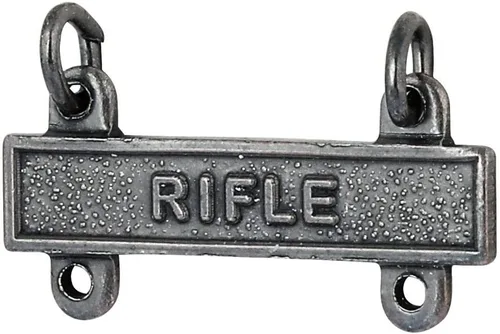 Vista 2 de Barra de calificación del rifle del ejército de EE. UU, Plateado (Silver Oxide)