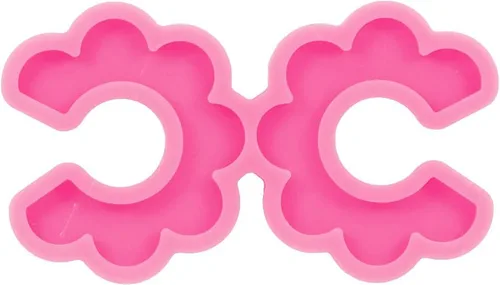 Vista 5 de Angel Wings Moldes de silicona para aretes de flores brillantes, molde de resina epoxi para aretes, aretes de oreja, llaveros, colgantes