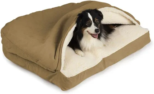 Vista 14 de Snoozer Pet Products Cama de lujo para perros estilo cueva rectangular con microserraje, pequeña, antracita