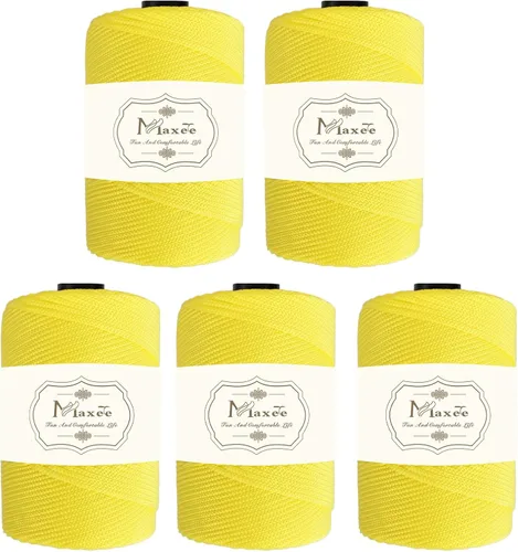 Vista 94 de Cordón de macramé de poliéster de alta calidad de 0.118 in × 218 yardas, 0.118 in, 100% polipropileno, ideal para ganchillo, ganchos de pared