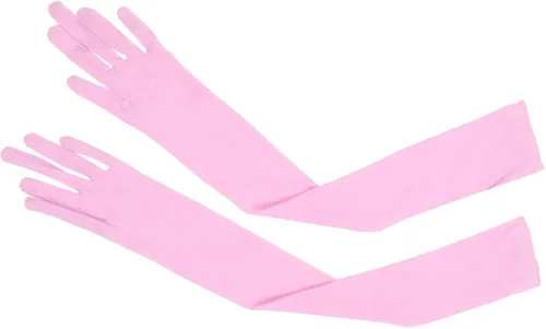 Vista 5 de TiaoBug Mitones de guantes de longitud de la ópera de la malla de nylon transparente ultrafino de las mujeres