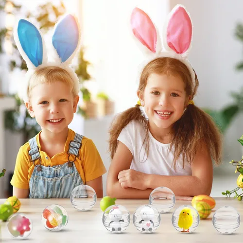 Vista 7 de 100 cápsulas redondas de máquina expendedora de 1.102 in/1.1 pulgadas: Cápsulas de máquina de chicles cápsulas de Pascua rellenables para rellenos