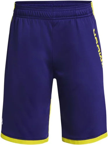 Vista 4 de Under Armour Pantalones cortos Stunt 3.0 para niños (005) negro/verde pajarito/blanco