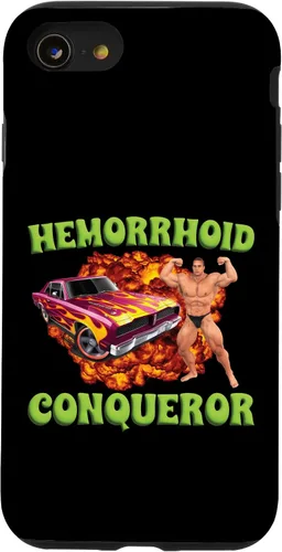 Vista 18 de iPhone 16 Hemorrhoid Conqueror Funny Meme Extraño Ofensivo Cringe Broma Caso