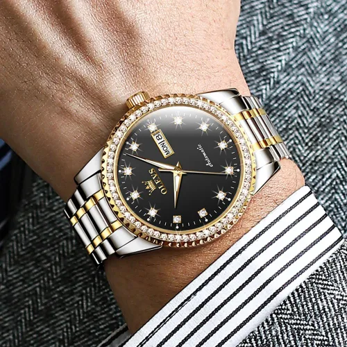 Vista 5 de OLEVS Reloj mecánico para hombre ahueca hacia fuera impermeable reloj de cuerda automático para hombres