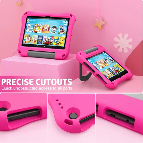 Vista 2 de Funda para tablet H D 8 para niños, funda para tablet 8 Plus (apta para versión 2022 y 2020), Auorld a prueba de niños, ligera, a prueba de golpes