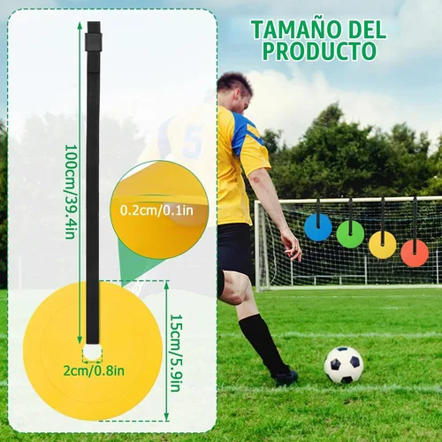 Vista 3 de 4PCS Soccer Goal Target, 6" Discs with Adjustable Extra-Long Strips