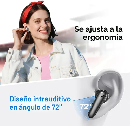 Vista 5 de kurdene Auriculares inalámbricos Bluetooth, Bluetooth 5.4, auriculares de 42 horas de reproducción larga con micrófonos para llamadas claras