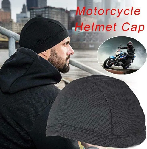 Vista 3 de TOPLOR Gorro de calavera que absorbe la humedad, forro de casco, gorro para correr para hombre, para motocicleta, ciclismo, transpirable, banda