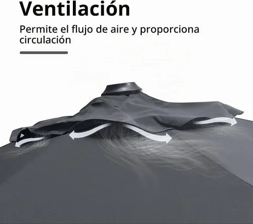 Vista 264 de PURPLE LEAF Paraguas al aire libre con base 8' x 8' protección solar verde Manzana Verde (Apple Green)