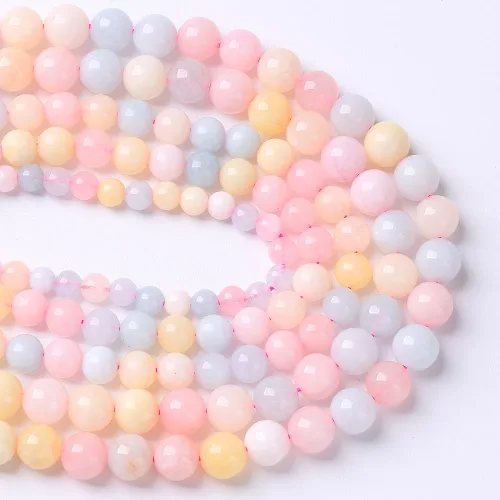 Vista 83 de 100 cuentas de piedra multicolor natural de 0.236 pulgadas (0.236 in), cuentas espaciadoras sueltas redondas para hacer pulseras, collares, aretes