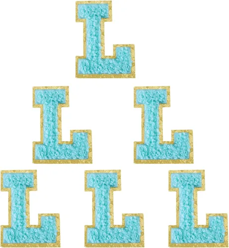 Vista 196 de 6 parches de letras de felpilla autoadhesivas de 2 pulgadas, parches de letras universitarias de la A a la Z, parche de reparación bordado