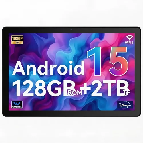 Vista 8 de Tableta, tableta de 10 pulgadas Android 15 con procesador Octa-core, 30GB+128GB+2TB Expand, 6200mAh, 15W carga rápida, pantalla IPS HD 1280x800