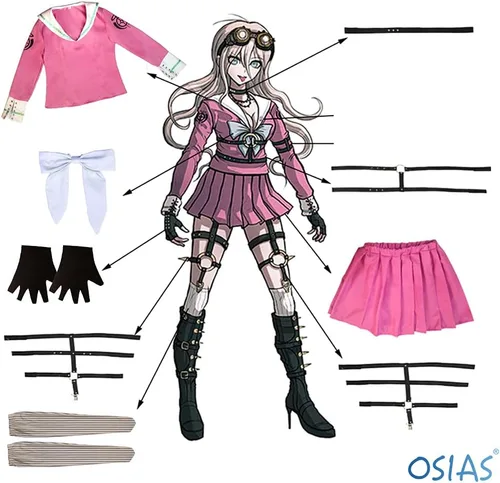 Vista 29 de OSIAS Traje de cosplay Disfraz de anime estilo campus japonés