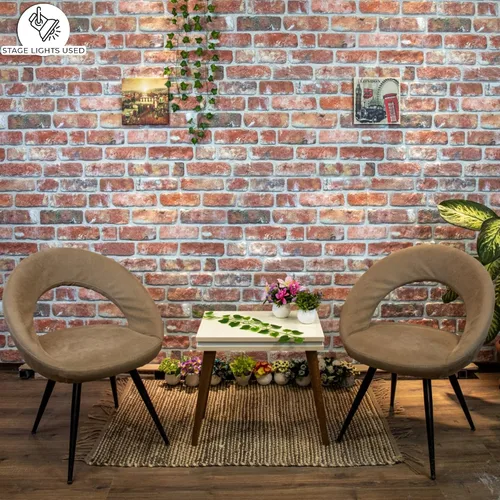 Vista 7 de Dundee Deco Paneles de Pared 3D de Ladrillo Falso - Revestimiento, Paneles de Pared con Aspecto de Piedra Marrón Rojiza, Revestimiento de Espuma