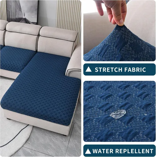 Vista 2 de Fundas de sofá modular, fundas de cojín en forma de L para sofá seccional, fundas elásticas para sofá seccional, protector de muebles para mascotas
