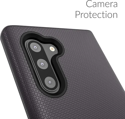 Vista 3 de Crave Para Galaxy Note 10 Caso, Funda De Doble Capa De Protección A Prueba De Golpes Para Samsung Galaxy Note 10 (6.3 Pulgadas) - Negro