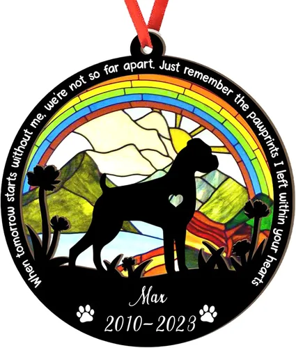 Vista 52 de Adorno personalizado para atrapasoles de sabueso afgano, adorno de Navidad de sabueso afgano, regalo para perro amante, sabueso afgano conmemorativo