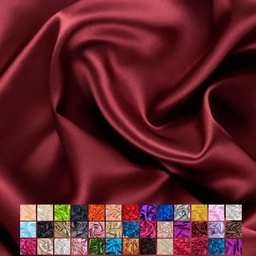 Vista 21 de Yard - Tela de satén sedosa elástica de alta calidad - Tela para vestidos y faldas - Suave como la seda, brillo metálico, ideal para bodas y diseño