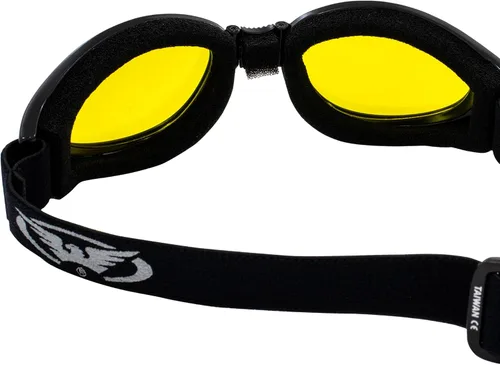 Vista 7 de Global Vision Gafas de aventura para hombre con bolsa Espejo negro-amarillo