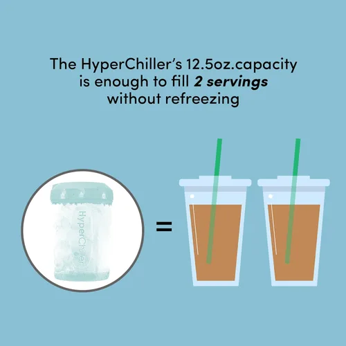 Vista 3 de HyperChiller HC2AS Enfriador Patentado de Café Helado/Bebidas, ¡NUEVO, MEJORADO, MÁS FUERTE Y MÁS DURADERO! Listo en Un Minuto, Reutilizable para Té