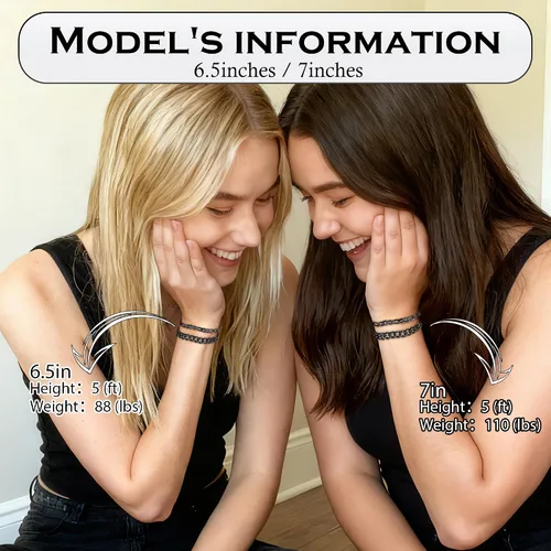 Vista 5 de XIANNVXI Juego de 6 pulseras de acero inoxidable para hombre y mujer, color plateado/dorado/negro, pulseras de eslabones cubanos, estilo soga