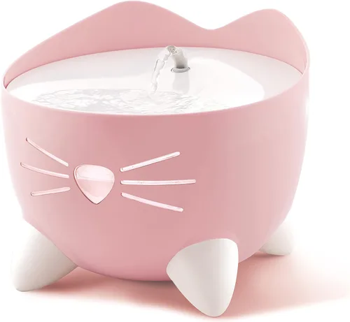 Vista 6 de Catit PIXI - Fuente de agua para gatos con triple filtro y opciones ergonómicas para beber, color azul