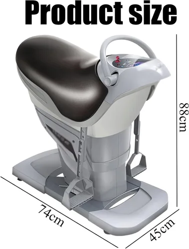Vista 5 de Máquina eléctrica para montar a caballo, máquina de ejercicio abdominal, equipo de gimnasio interior (gris)