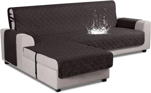 Vista 14 de VANSOFY Fundas de Sofá Seccional Mejoradas 100% Impermeables en Forma de L Funda Reversible para Chaise Lounge Funda Protectora de Sofá Seccional