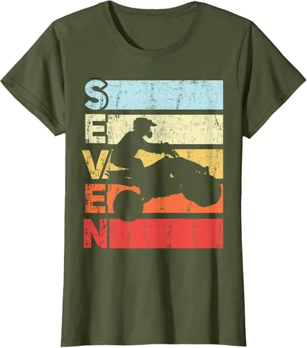 Vista 72 de ATV 7th Birthday Party ATV 4 Wheeler - Camiseta de cumpleaños temática cuádruple Negro