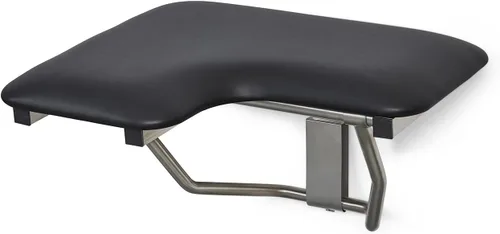 Vista 17 de Seachrome Asiento de ducha Lift-Assist, en forma de L, zurdo, ADA, montaje en pared, acolchado blanco naugahyde