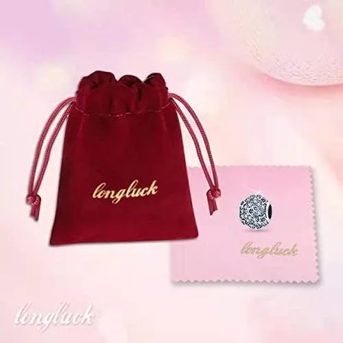 Vista 7 de Abalorio de plata de ley 925 para pulseras y collares Pandora para mujer, circonitas cúbicas 5A, cuentas de joyería