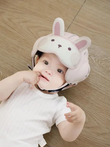 Vista 7 de Mambobaby - Casco de seguridad para bebé, transpirable, protector de cabeza de bebé para gatear, caminar, ultraligero, suave y ajustable, adecuado