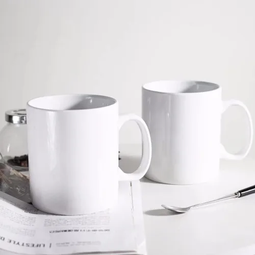 Vista 4 de BYCNZB Juego de 2 tazas de café de cerámica súper grandes de 30 onzas (blanco)