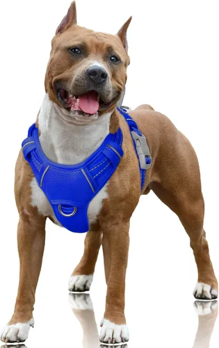 Vista 66 de BARKBAY Arnés para Perro Sin Tirones Talla Grande Arnés Reflectante para Perro con Clip Frontal y Asa de Control Fácil para Caminar Entrenar Correr