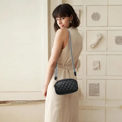 Vista 2 de Telena Crossbody bags for Women Trendy Quilted Crossbody Bag Faux Leather Purse with Wide Strap