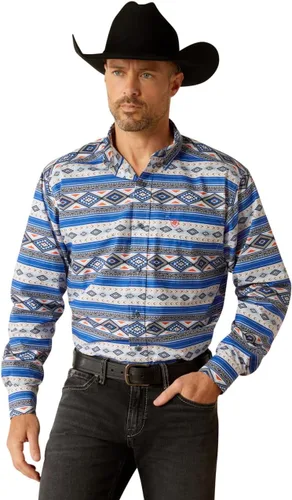 Vista 19 de Camisa de sarga con logotipo del equipo ARIAT de ajuste clásico para hombre Sea Scape USA 3X-Large Turkish Sea