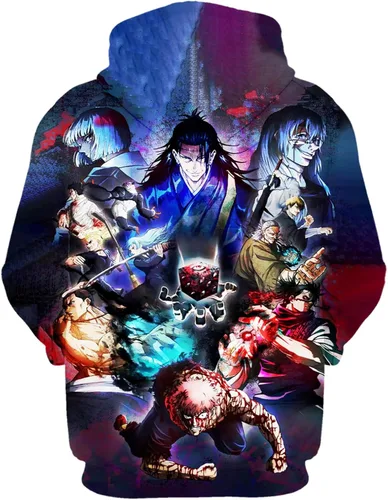 Vista 2 de Unisex Hoodie Pullover Sweatshirt 3D Printing Jujutsu Kaisen Anime Long Sleeve Hoodies