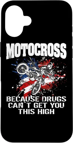Vista 23 de Motocross Dirtbike MX Motorcycle Us Flag Case para iPhone 17