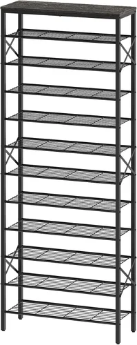 Vista 19 de YATINEY Zapatero de 8 niveles, organizador de almacenamiento de zapatos de gran capacidad que sostiene 32 pares, resistente y estable, para entrada
