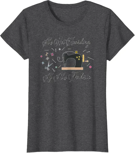 Vista 6 de It's Not Hoarding If Its - Camiseta de costura para acolchado, Blanco, S