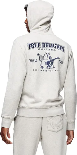 Vista 7 de True Religion - Sudadera con capucha y cremallera con logotipo de Buda para hombre