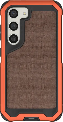 Vista 17 de Ghostek Atomic - Funda delgada para Galaxy Z Flip 4, parte trasera de aramida con parachoques de aluminio rojo, funda protectora de doble capa a