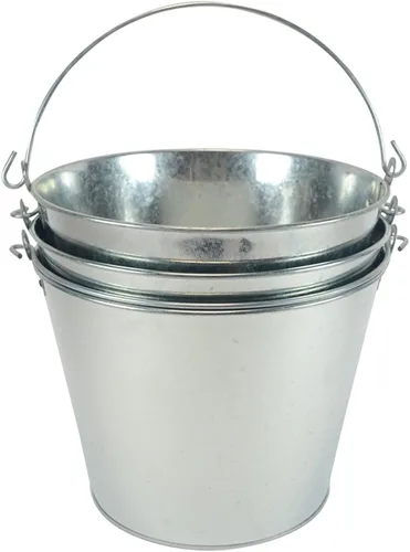 Vista 7 de Cubo de cerveza galvanizado de 5 cuartos de galón de 9 x 9 x 7 pulgadas (paquete de 1)