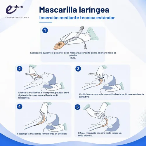 Vista 7 de Endure Máscara laríngea desechable para vías respiratorias, LMA, 1 paquete (talla 4)